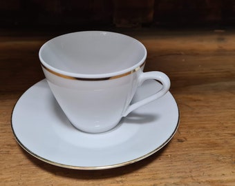 Scherzer Rillenrelief Goldrand 1750 Kaffeetasse H 7,5 D 7,3 cm Scherzer Rillenrelief Goldrand 1750 Kaffeetasse H 7,5 D 7,3 cm