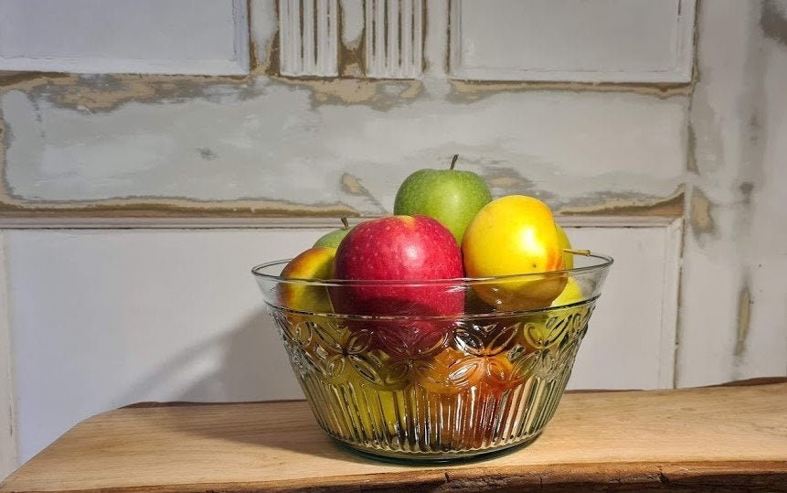 Bowl bowl fruit bowl satinfruit décor glass vintage 70s 80s GDR Bowl bowl fruit bowl satinfruit décor glass vintage 70s 80s GDR