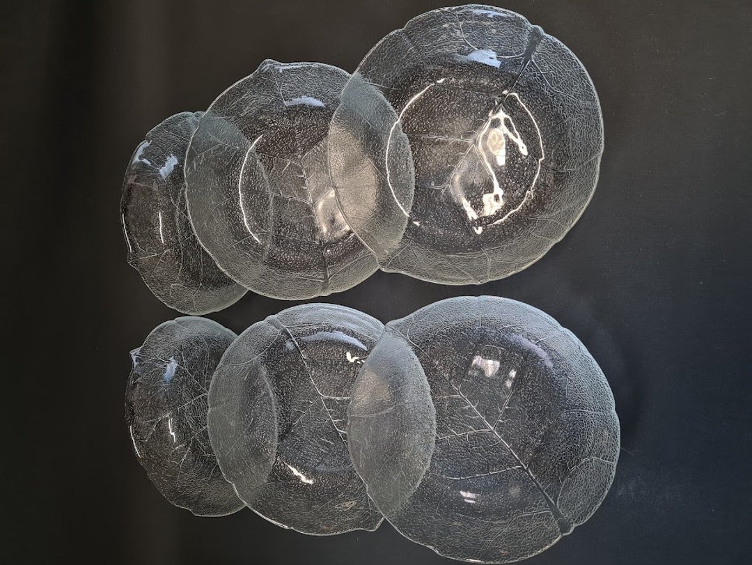 Set of 6 Luminarc Arcoroc Plate Bowls Ø20cm Leaf Shape Salad Plate