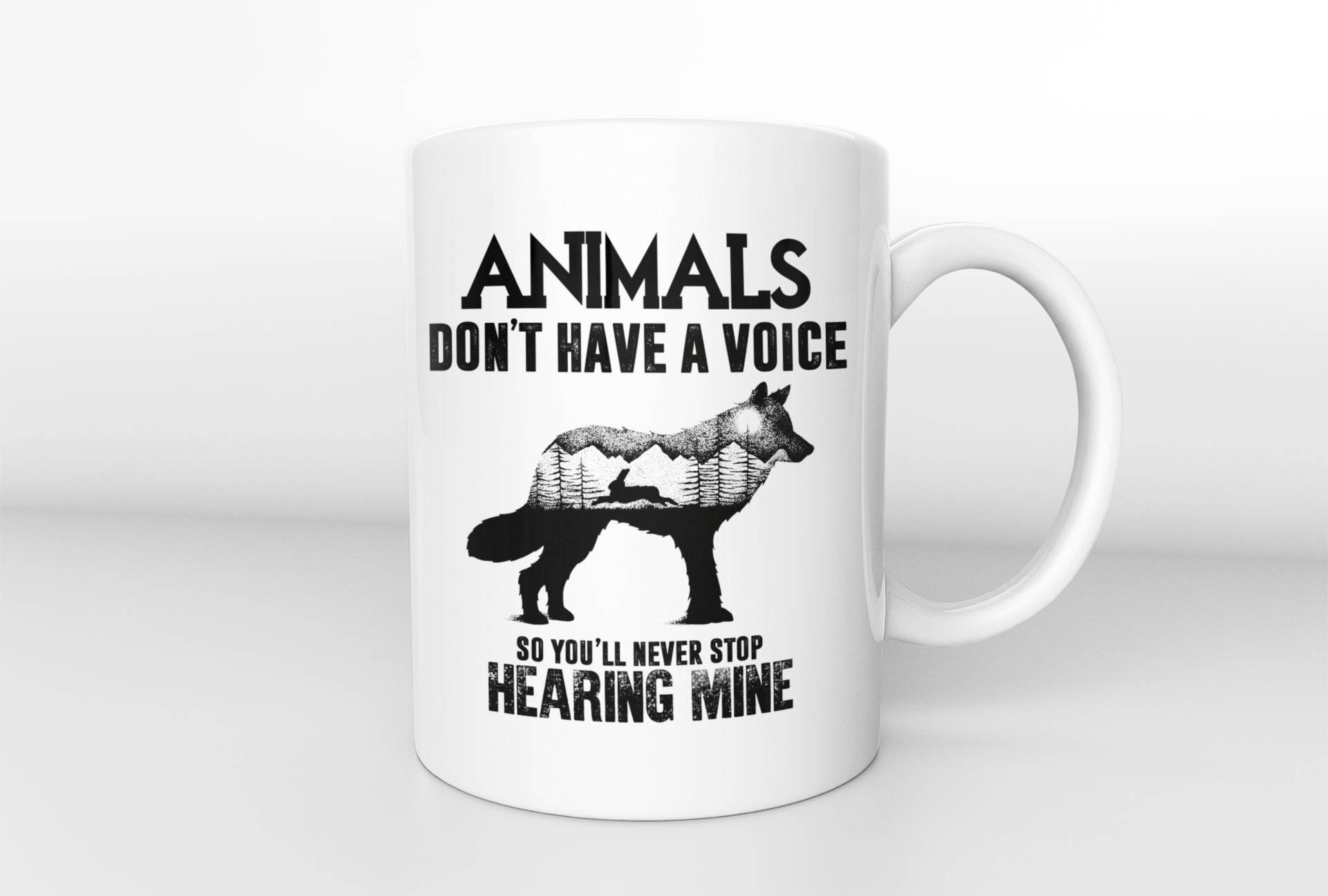 Animals Don't Have a Voice Coffee Mug,animal Lover Cup,animal Lovers