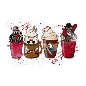 Halloween Sticker Classic Horror Movie Icons, Halloween Sticker, Spooky Movie Sticker, Classic Horror Sticker, Trick or Treat Sticker