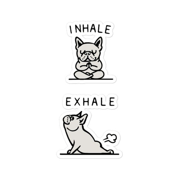 French Bulldog sticker,Yoga,French Bulldog gift,Frenchie sticker Gifts Funny,Dog mom gift,Meditation sticker,Dog lover gift,Yoga gift,Yoga