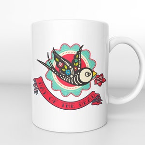 Taza de café con forma de calavera de colores, taza de té, regalo novedoso, taza de café del Día de los Muertos, taza de calavera de azúcar del Día de los Muertos, amante del café