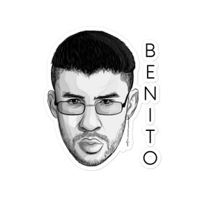 Bad Bunny Sticker,Benito Sticker,Conejo Malo Sticker,BAD BUNNY,Un Verano Sin Ti Stickers,Reggaeton,Car Decal,Hydro Flask,Skateboards,Laptops
