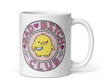 Bad Bitches Club Coffee Mug,Funny Coffee Mug,Inspirational Mug,Mental Health Mug,Sarcastic Mug,Best Friend Gift