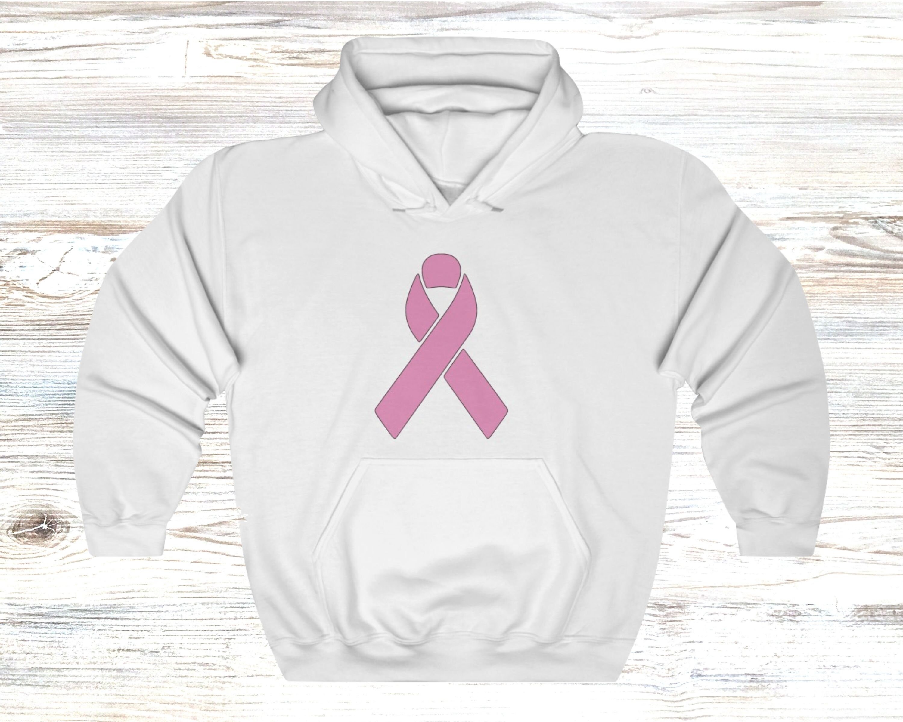 Pink ribbon hoodie breast cancer hoodie pink ribbon shirt Etsy
