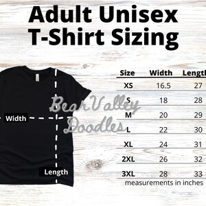 Bella Canvas 3001 Size Guide | Bella Canvas T Shirt Size Chart | Unisex T Shirt Size Chart | Bella Canvas 3001 Size Chart | Tshirt Sizing