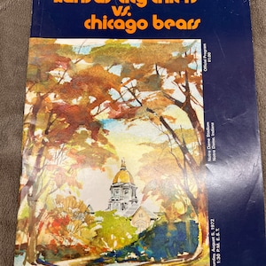 RARE 1972 Chief vs Bears Pre-Season Game Program