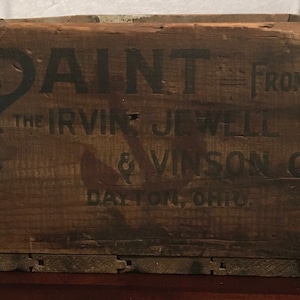 Antique Wood Paint Crate