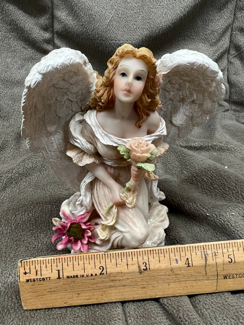 Stunning Kneeling Angel Statue Etsy