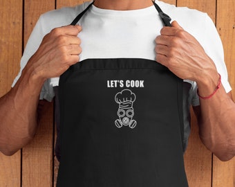 Let's Cook Apron - Embroidered Barbecue Apron | Funny Dad Gift | Walter White Apron | Chef Gifts for Him | Father's Day Gift | Griller Gift