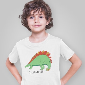 Stegosaurus Toddler Shirt Dinosaur T-Shirt for Kids Dinosaur Shirt for Toddler Girls Dinosaur Gifts for Toddler Birthday image 1