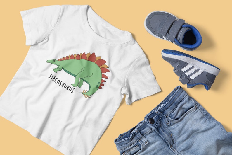 Stegosaurus Toddler Shirt Dinosaur T-Shirt for Kids Dinosaur Shirt for Toddler Girls Dinosaur Gifts for Toddler Birthday image 3