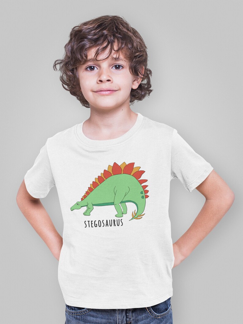 Stegosaurus Toddler Shirt Dinosaur T-Shirt for Kids Dinosaur Shirt for Toddler Girls Dinosaur Gifts for Toddler Birthday image 1