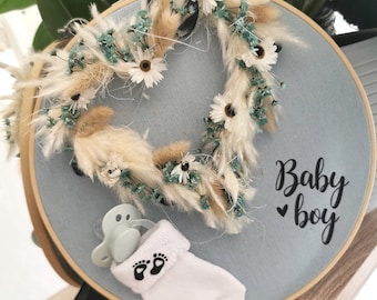 Holzkranz/ Baby/ Zur Geburt/ Geschenk/ Babygirl/ Babyboy