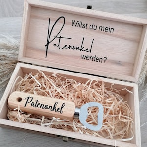 Patenonkel fragen/ Geschenkbox/ möchtest du mein Patenonkel sein? Überraschung/ Geschenk/ Pate/ Taufe/ Onkel/ Geschenk