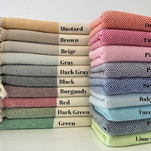 Personalized Gift, Turkish Towel, Bachelorette Favor, Bridesmaid Gift, Wedding Gift Towel, Organic Towel, Wholesale Towel, Embroidered Towel