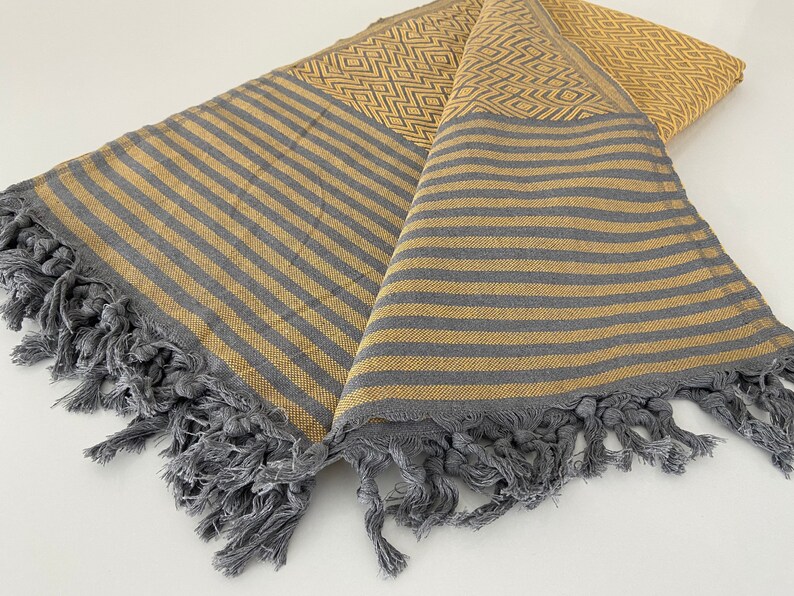 Turkish Blanket 79x102 Mustard Turkish Throw Wedding Gift Etsy