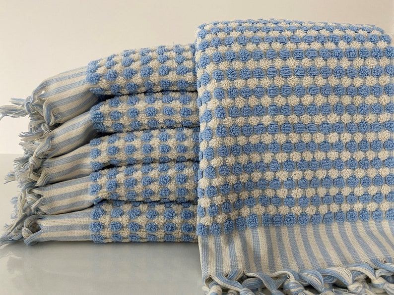 Soft Towel, Baby Blue Towel, Hand Towel, Bath Towel, Face Towel, Kitchen Towel, Personalized Towel, Organic Cotton Towel, Guest Towel image 1