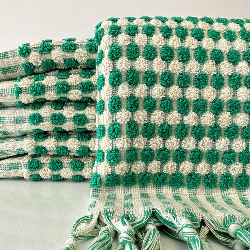 Green Kitchen Towels Etsy