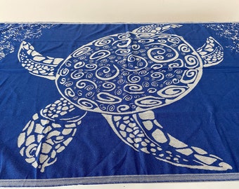 Personalized Turkish Towel, Sand Free Beach Towel, Quick Dry Towel, Turkish Bath Towel 40x70, Peshtemal Towel, Hammam Towel, Blue Towel