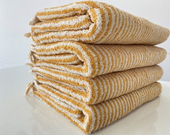 Organic Bath Towel 36x70, Thick Absorbent Towel, Personalized Towel, Housewarming Gift, Soft Towel, Mustard Beach Towel, Wholesale Towel