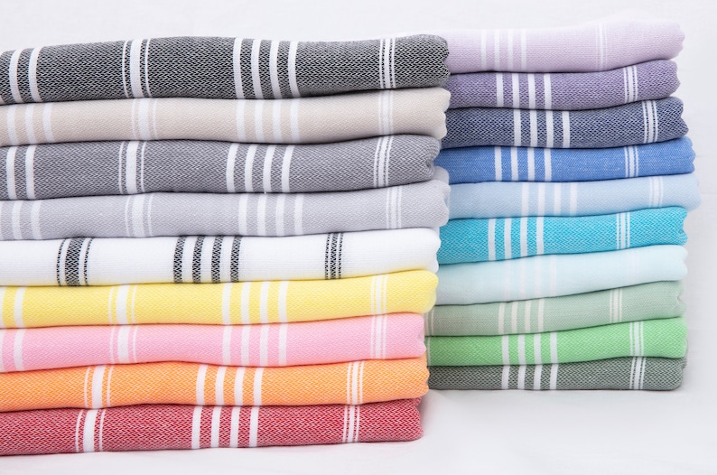 many colors of turkish towels