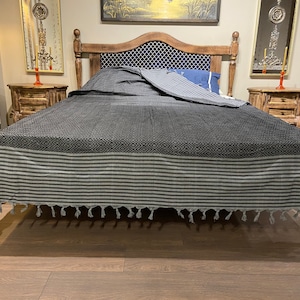 Black Turkish Throw Blanket, Wholesale Blanket, Housewarming Gift, Turkish Bedspread 79x102, Couch Throw, Sofa Cover, Wedding Gift Blanket