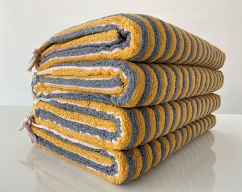 Earline 4 Piece Turkish Cotton Washcloth Towel Set