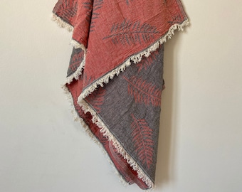 Red Turkish Beach Towel: Sand Free Quick Dry Cotton Hammam Towel