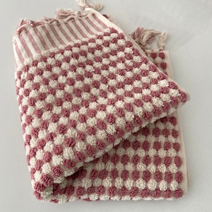 Hand Towel 18x37, Organic Cotton Towel, Soft Towel, Personalized Towel, Kitchen Towel, Vintage Towel, Bath Towel, Thick Absorbent Towel image 5