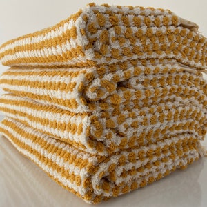 Organic Cotton Towel, Turkish Bath Towel, Mustard Beach Towel, Soft Towel, Thick Absorbent Towel, Spa Towel, Pool Towel, Bath Decor Towel
