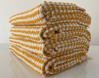 Biologische katoenen handdoek, Turkse badhanddoek, mosterdstrandhanddoek, zachte handdoek, dikke absorberende handdoek, spa-handdoek, zwembadhanddoek, baddecorhanddoek