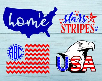 USA SVG, American Flag SVG, Patriotic svg, Stars and Stripes svg, America svg, files for silhouette, files for cricut, svg, dxf, eps, png