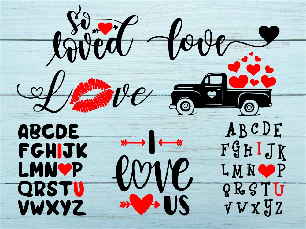 Valentines Day SVG Love SVG Heart SVG Valentine Cut File - Etsy