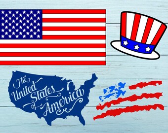 USA SVG, American Flag SVG, Patriotic svg, United States svg, America svg, files for silhouette, files for cricut, svg, dxf, eps, png
