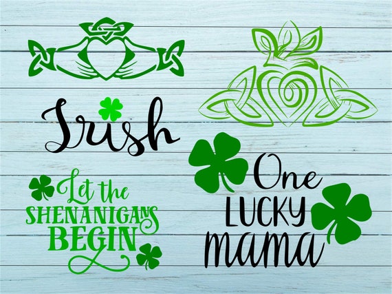 St Patricks Day SVG, Claddagh SVG, Shamrock SVG, Irish svg, lucky clipart, svg files for silhouette, files for cricut, svg, dxf, eps, png