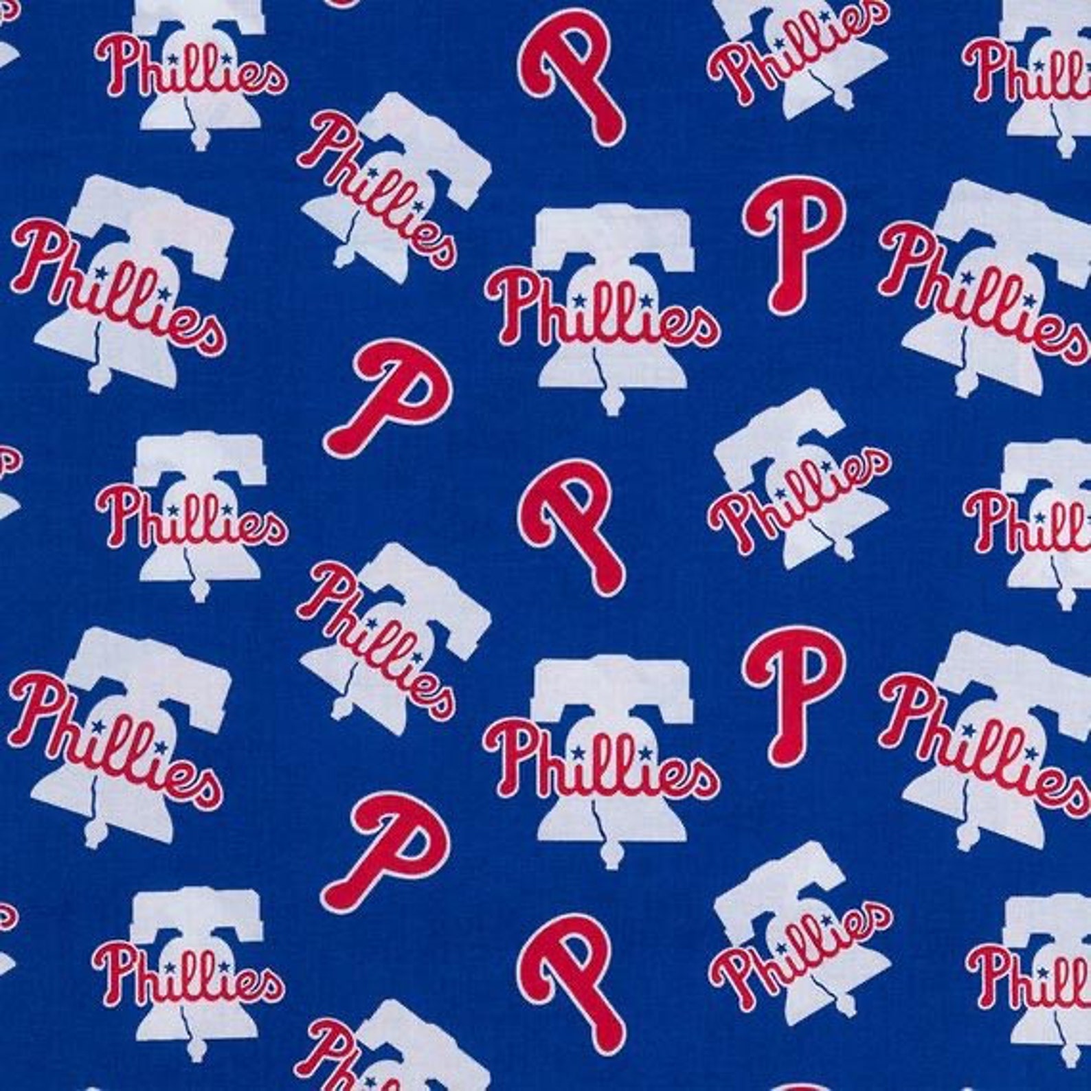 Philadelphia Phillies Fabric by the Yard 100 Cotton Fabric Etsy