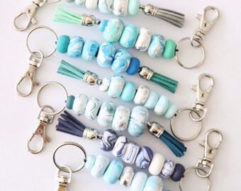 clay bead keychain