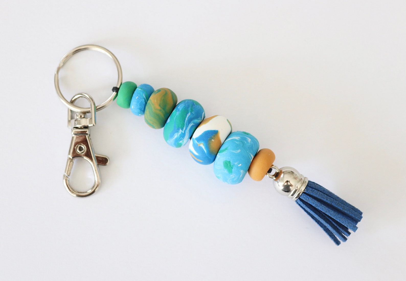 Polymer Clay Beaded Keychain/ Keyring accessories Etsy