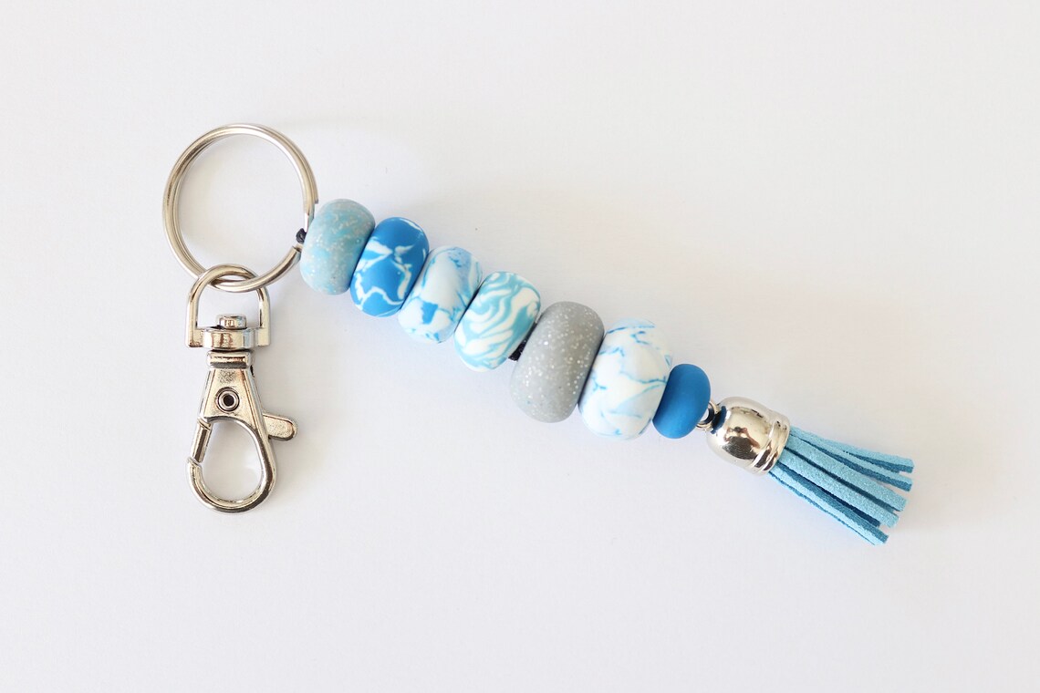 Polymer Clay Beaded Keychain/ Keyring accessories Etsy