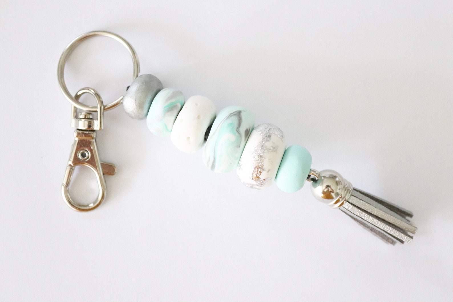 Polymer Clay Beaded Keychain/ Keyring accessories Etsy