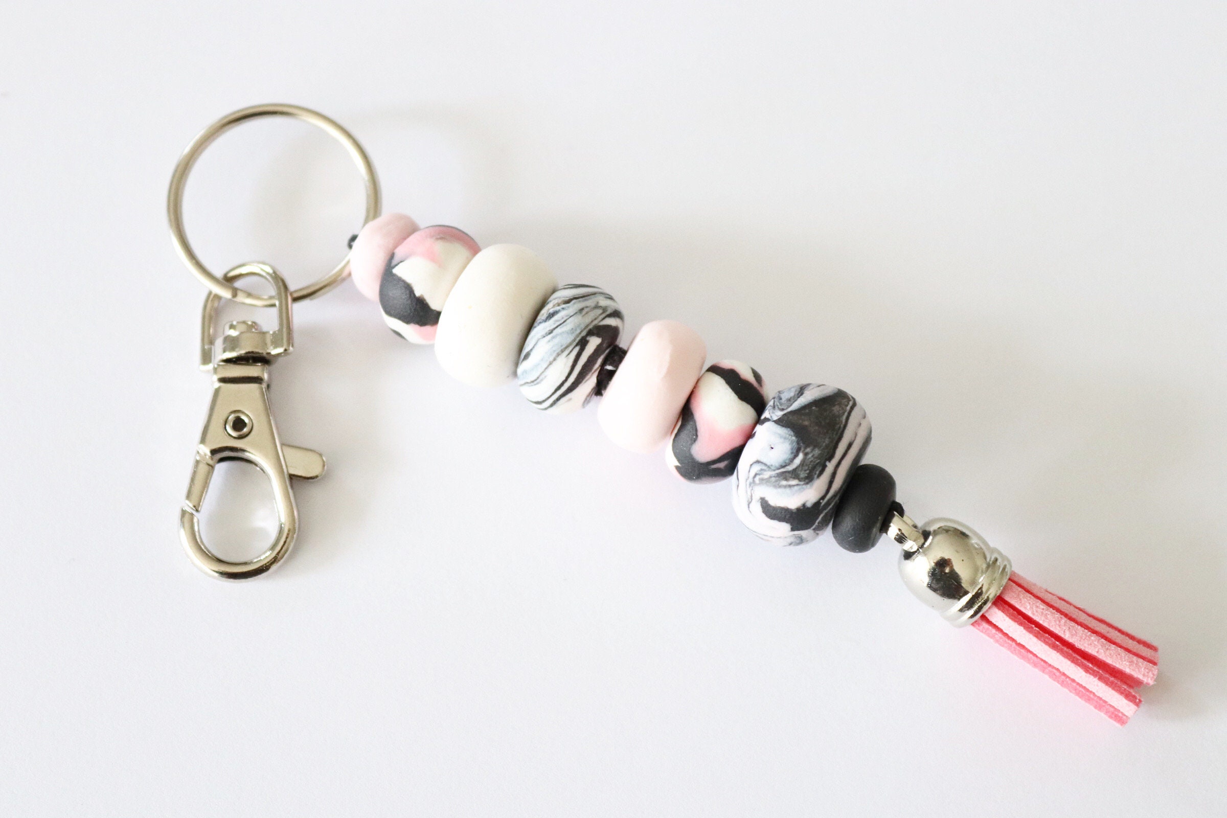 Polymer Clay Beaded Keychain/ Keyring accessories Etsy