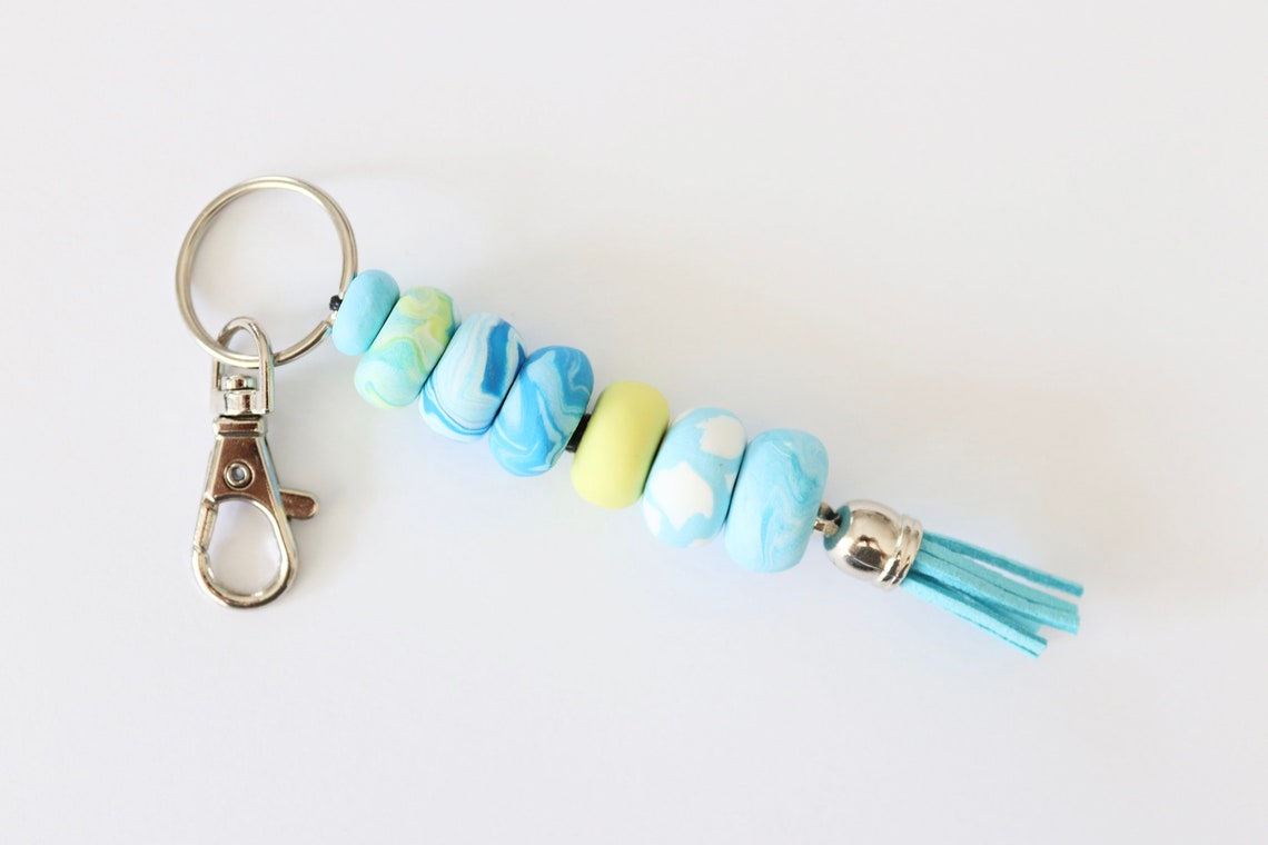 Polymer Clay Beaded Keychain/ Keyring accessories Etsy