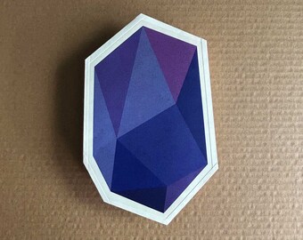 Cristal violet alexandrite - enveloppe cadeau faite main / boulette en papier (pochette cadeau, enveloppe porte-bonheur qui sert également de carte de voeux)