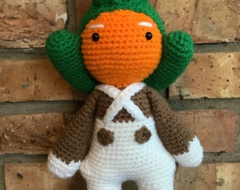 PATTERN - Orange Candy Employee Amigurumi Crochet