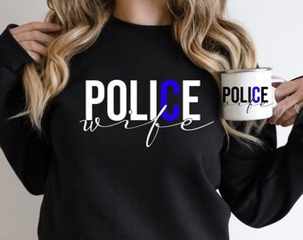 Police Wife Shirt, Gift For Police Wife, Thin Blue Line Shirt, Police Officer Wife T-shirt, Back The Blue Shirt, Gift For Wife
