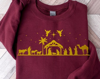 True Story Nativity Shirt, Jesus Lover,Jesus Shirt,Nativity Scene Shirt,Holy Night Shirt,Christian Women Gifts, Christian Christmas Shirt,