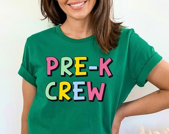 PreK Teacher Shirts, Pre K Crew TShirt, Pre-K Teacher T-Shirts, PreK T Shirt, Pre-K Sweatshirt, PreK Shirt for Teacher Team, PreK Squad