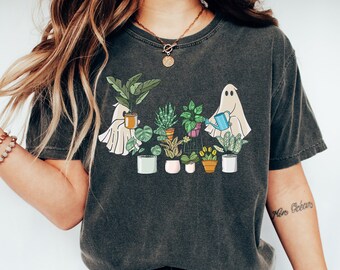 Plant Lady Sweatshirt, Ghost Shirt, Ghost Sweashirt, Funny Halloween Shirt, Fall Sweatshirt, Ghost Plant Shirt, Spooky Season Sweatshirt
